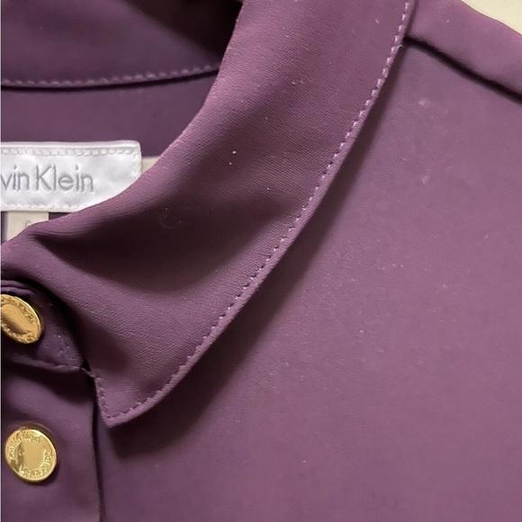 Calvin Klein Purple Button-Up Shirt Dress Sz 6 EUC!! - Picture 5 of 12